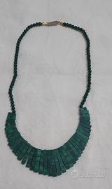 Girocollo in malachite stile Cleopatra