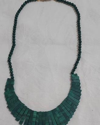 Girocollo in malachite stile Cleopatra