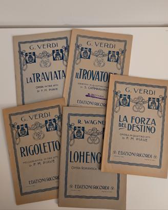 lotto 5 libretti opere liriche
