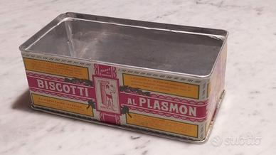 Scatola latta biscotti al Plasmon Anni 60 Vintage