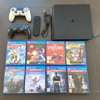 Ps4 +2 controller + telecomando +8 giochi + cavo