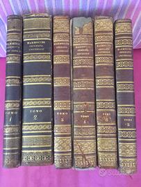 Antico libro geografia universale, 6 volumi