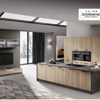 CUCINA CON ISOLA+PIANO SNACK AMPIA COLONNA +LIVING