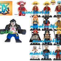 ONE PIECE 23 minifigure Luffy Rubber tipo Lego NEW