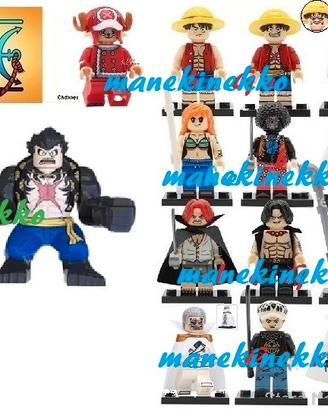 ONE PIECE 23 minifigure Luffy Rubber tipo Lego NEW