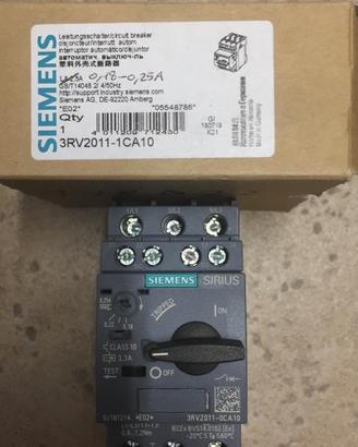 Interruttore automatico Siemens SIRIUS 3RV2011-1CA