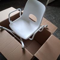 Sedia girevole con schienale per vasca da bagno