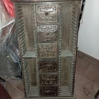 Porta CD etnico. In legno