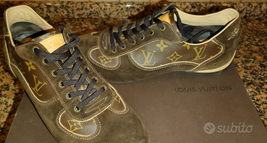 LV Louis Vuitton Monogram Pelle Leather Scarpe Uom