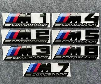 Loghi logo bmw m sport  nero lucido opaco argento