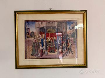 Quadri Miniatura Medievale  "Livre de la Chasse"
