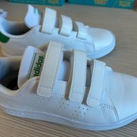 Scarpe bimbo kids adidas bianche e verdi nuove