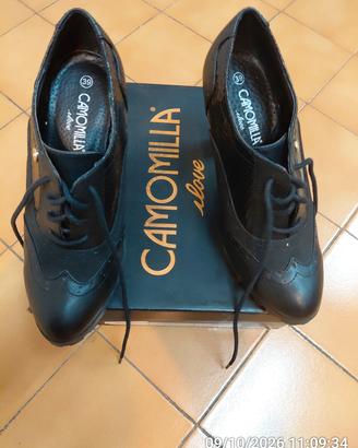 SCARPE NERO num 38 TACCO 8 CM 