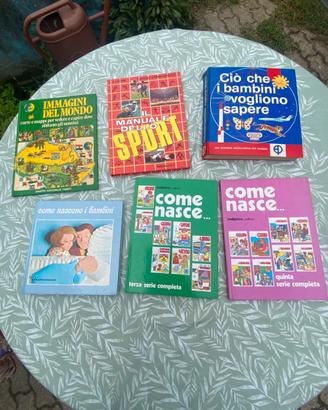 Lotto enciclopedie e libri educativi vintage