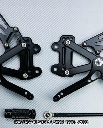 Pedane arretrate KAWASAKI ZX6R / ZX9R 1998 - 2003