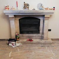 rivestimento per camino in pietra
