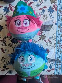 Peluche originali Trolls Poppy e Branch