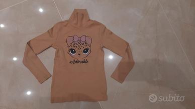 Lupetto bimba 100% cotone color savana 7-8 anni