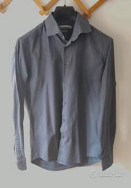 Camicia uomo Cotton&Silk tg.M grigio antracite 