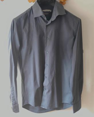 Camicia uomo Cotton&Silk tg.M grigio antracite 