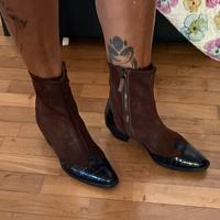 Stivaletti texano bicolore