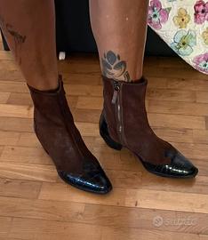 Stivaletti texano bicolore