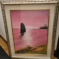 Quadro "Tramonto viola" dell'artista Solidea
