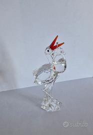 Swarovski animali - cicogna con fagotto