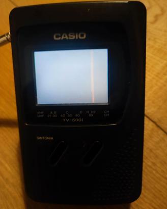 Televisore portatile LCD a colori vintage Casio
