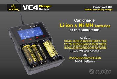 Carica Batterie Pile Intelligente Xtar VC4 USB