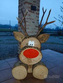 Renna in legno
