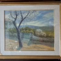 Quadro paesaggio primaverile Olio su tela