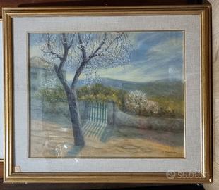 Quadro paesaggio primaverile Olio su tela