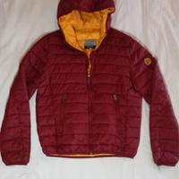 Piumino Uomo Cotton&Silk leggero bordeaux e giallo