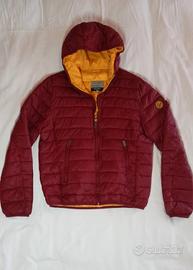 Piumino Uomo Cotton&Silk leggero bordeaux e giallo