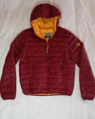 Piumino Uomo Cotton&Silk leggero bordeaux e giallo