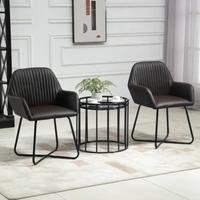 Set 4 sedie moderne marroni 