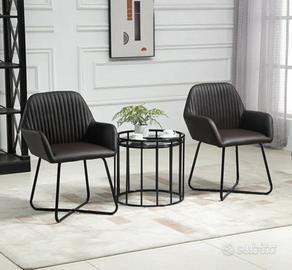 Set 4 sedie moderne marroni 