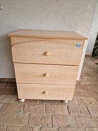 mobile fasciatoio Pali 3 cassetti grandi 