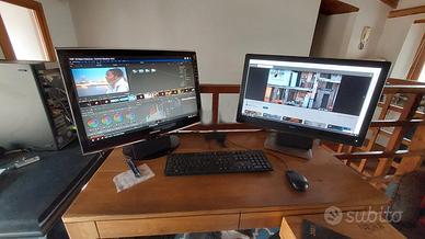 workstation videomontaggio DELL T5810 + 2 Monitors