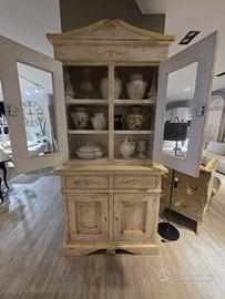 Cristalliera Piemontese Decorata in legno massello