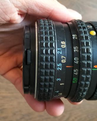 SMC Pentax-M 28mm f/3.5. 
