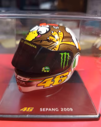 Casco Valentino Rossi Scala 1:5 Sepang 2009 usato.