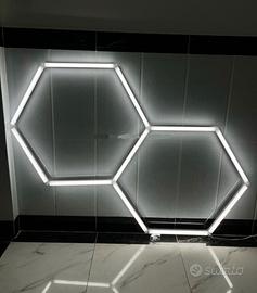 Led nido d’ape esagonale garage officina auto