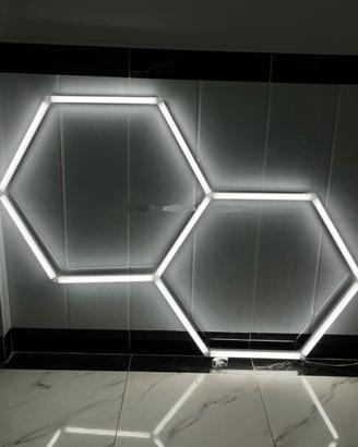 Led nido d’ape esagonale garage officina auto