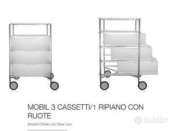 cassettiera su ruote design Kartell