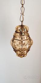 Lanterna veneziana vintage in vetro di Murano