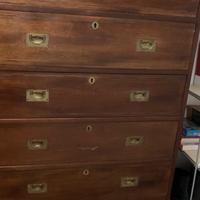 Cassettiera vintage stile campaign inglese