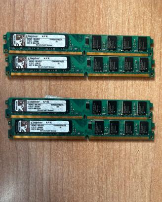 RAM Kingoston DDR2 2GB 800Mhz -2 coppie (PC2-6400)