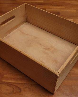 Cassetta contenitore in legno non trattato
